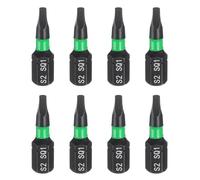 QUARKZMAN 8pcs SQ1 Embout Tournevis Carré 1/4" Tige Hexagonale 25mm/1" Longueur Magnétique Tête Hexagonale 4 Points Embouts Hexagonaux Acier S2 Embout Tournevis Grade Industriel Embouts