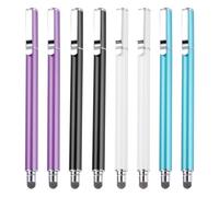 QUARKZMAN 8pcs Stylos pour Ecrans Tactiles Stylo Universel Capacitif Stylo pour Telephone Tablette Appareil A Ecran Tactile,Noir Bleu Violet Blanc