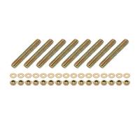 QUARKZMAN 8pcs Tige Filetée Complète 1/4" UNC x 1-1/2" Longueur, Tiges Filetées à Mouvement Linéaire Acier Carbone avec Écrous Hexagonaux Rondelle Carrée pour Serre-Joints Suspente U-Boulons