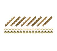 QUARKZMAN 8pcs Tige Filetée Complète 5/16" UNC x 2-1/4" Longueur, Tiges Filetées à Mouvement Linéaire en Acier Carbone, Écrous Hexagonaux Rondelle Carrée pour Serre-Joints Suspente U-Boulons