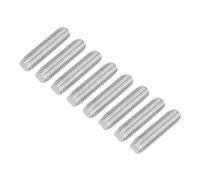 QUARKZMAN 8pcs Tige Filetée Complète M10x40mm Tiges Filetées Argenté | à Mouvement Linéaire M10-1.5, Acier Inoxydable 304, Filetage à Droite pour Serre-Joint Suspente U-Boulon Meuble Machine