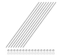 QUARKZMAN 8Pcs Tige Filetée Complète, M5-0.8 Pas De Filetage 350mm Longeur Acier Inoxydable Tige Filetée Complète Droite Avec Écrous Et Rondelles Pour Serre-Joints, Crochets Et U-Boulons