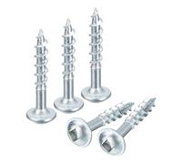 QUARKZMAN #8x1" Vis à Bois à Trou de Poche, 150Pcs Vis autotaraudeuses à Tête Carrée avec Placage de Zinc pour le Travail du Bois