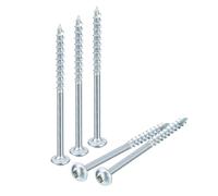 QUARKZMAN #8x2-1/2" Vis à Bois à Trou de Poche, 200Pcs Vis autotaraudeuses à Tête Carrée avec Placage de Zinc pour le Travail du Bois