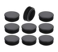 QUARKZMAN 9 Pcs Bouchon en Plastique Rond, Bouchons d'Extrémité de Tube Noirs, 53mm(2.09 Pouce) pour Pieds de Meubles, Protection de Glissement pour Chaise, Canapé, Table, Étagère
