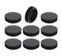 QUARKZMAN 9 Pcs Bouchon en Plastique Rond, Bouchons d'Extrémité de Tube Noirs, 60mm(2.36 Pouce) pour Pieds de Meubles, Protection de Glissement pour Chaise, Canapé, Table, Étagère