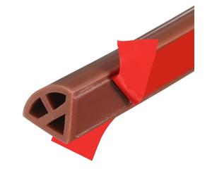 QUARKZMAN 98 Pouces Moulure Flexible Quart De Rond, Moulure Flexible, Double Face Silicone Autocollant Pour Sol, Angle, Baignoire, Marron