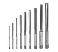 QUARKZMAN 9Pcs Jeu de 9 Alésoirs à Main 2mm 3mm 4mm 5mm 6mm 7mm 8mm 9mm 10mm H8 en Acier Allié Métrique Foret Alésoir à Flûtes Droites Outil de Coupe en Acier pour le Métal