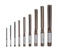 QUARKZMAN 9Pcs Jeu de 9 Alésoirs à Main 3mm 4mm 5mm 6mm 8mm 10mm 12mm 14mm 16mm H7 Métrique en Acier Allié Foret Alésoir à Flûtes Droites Outil de Coupe en Acier pour le Métal