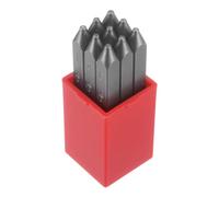 QUARKZMAN 9pcs Numéro Tampon Ensemble 3/64" 1mm Haut Outil Acier 0-9 Poinçon Presse Outils Métal Tampons Ensemble Marteau Main Poinçon pour Métal Plastique Bois Cuir Laiton Estampage