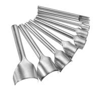 QUARKZMAN 9Pcs Poinçon Demi-Rond en Cuir, 5mm-40mm, Coupeur de Cuir en Arc Courbé, Coupeur D'Extrémité de Ceinture, Outil de Poinçonnage en Fer pour Confection de Sangle de Ceinture