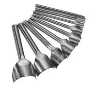 QUARKZMAN 9Pcs Poinçon en Demi-Cercle en Cuir, 5mm-40mm, Coupe-Cuir en Arc, Coupe-Bout de Ceinture, Outil de Poinçonnage en Acier au Carbone pour la Fabrication de Sangle de Ceinture