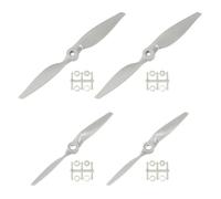 QUARKZMAN 9x4.5" 5x5" Hélice RC 2 Pales Hélices à Pales Grises avec Anneaux d'Adaptation pour Avion Électrique, 4 pcs
