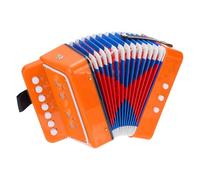QUARKZMAN Accordéon 10 Touches Accordéon à Boutons Mini Instrument de Musique Cadeaux pour Adultes Débutants, Orange