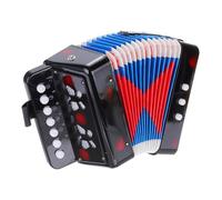 QUARKZMAN Accordéon 10 Touches Mini Instrument de Musique Cadeaux pour Adultes Débutants Éducatif, Noir