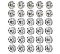 QUARKZMAN Acier Rouleaux Billes Transfert Roulements 3x13x5mm 3x10x4mm | Argenté pour Équipement industriel Micro Moteur, Double Blindé Miniature Profonde Rainure