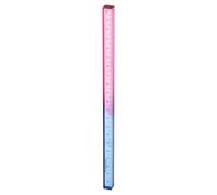 QUARKZMAN Acrylic Clear Straight Rulers 20cm Metric Transparent Gradient Three-Dimensional Plastic Ruler Square Cube Measuring Tool For Classroom Office Blue-Pink