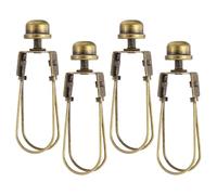 QUARKZMAN Adaptateur À Clip pour Ampoule, 4 Pcs Support pour Abat-Jour en Métal avec Embout De Fixation Solide pour Maintenir L'Abat-Jour en Place pour Ampoule Bougie, Bronze