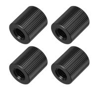 QUARKZMAN Adaptateur de support micro femelle 1/4 pouce vers femelle M8 en alliage d'aluminium pour trépied de microphone - Noir - Lot de 4 pièces