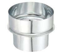 QUARKZMAN Adaptateur Réducteur de Conduit 127mm à 101.6mm Galvanisé | Raccord d'air rond, élargisseur, en acier, pour salle de bain et cuisine en ligne, pour cheminée et poêle à granulés