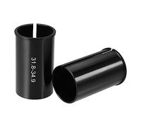 QUARKZMAN Adaptateur Tige Selle Vélo Noir 2 Pcs Réducteur Manchon | Noir, 2 Pcs, Alliage D'Aluminium, Longueur 60mm, Neuf, Facile À Installer, Sans Perçage