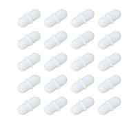 QUARKZMAN Agitateur Magnétique Tige d'Agitation Aimantée en Forme de Cylindre Avec Revêtement en Ptfe 10Mm/0,39" Blanche pour Laboratoire Lot de 20 Pièces