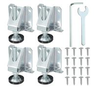 QUARKZMAN Ajustable Pied Niveleur, 4pcs Niveau Pieds Meubles Niveleur Jambe avec Vis, Verrouillage Écrous et Clé pour Grand Meubles, Table, Armoire, Canapé, Etabli (Argent)