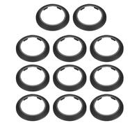 QUARKZMAN Ajustement 3,5" Intérieur Diamètre Bride Eau Tuyau Couvercle Noir Tuyau Couvercle 90mm Pp Plastique Eau Écaille Anneau pour Mur Tuyau Tube Décoration 11pcs