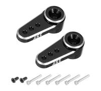 QUARKZMAN Aluminium Alliage 15T Direction Laiton Asservissement Corne Noir pour Bricolage RC Voiture/Bateau/Avion Bateau Accessoires 2 Pcs