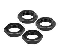 QUARKZMAN Aluminum 17mm RC Wheel Nut Thread M12x1.0mm Hex Wheel Nuts RC Wheel Nut Pour 1/8 RC Model Car Trucks Off Road Car Upgraded Parts Pack of 4(Black)