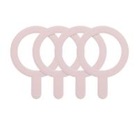 QUARKZMAN Anneau d'adaptation magnétique, 4Pcs Anneau Autocollant magnétique Cuir kit de Conversion Universel pour Chargeur sans Fil Compatible avec Coques de téléphone, Rose