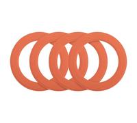 QUARKZMAN Anneau Magnétique Autocollant, 4Pcs Kit De Conversion Universel en Cuir pour Chargeur sans Fil pour Coque De Téléphone (Orange)