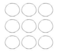 QUARKZMAN Anneau Métal 28mm ID x 40mm OD x 6mm Épaisseur 9Pcs Boucle en Anneau Rond Solide et Lourd, Soudée Sans Soudure, en Acier Inoxydable 304, pour Cordes et Élingues de Suspendre