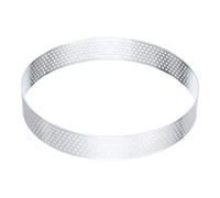 QUARKZMAN Anneaux à Tarte en Acier Inoxydable 5,5" Cercle de Cuisson Perforé en Métal pour Dessert Mousse Gâteau Rond Anneau Antiadhésif pour Outil de Fabrication de Nourriture au Fromage
