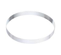 QUARKZMAN Anneaux à Tarte en Acier Inoxydable 8,3" Cercle de Cuisson Perforé en Métal pour Dessert Mousse Gâteau Rond Anneau Antiadhésif pour Outil de Fabrication de Nourriture au Fromage