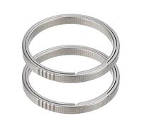 QUARKZMAN Anneaux de Porte-Clés en Titane, 2 Pièces 1,18 Pouce Anneaux de Clé à Pousser sur le Côté Fendu Anneau de Clé Circulaire Assorti pour la Maison, la Voiture, Argent