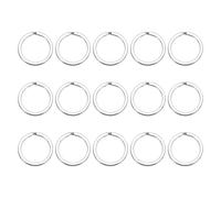 QUARKZMAN Anneaux Porte risées 2mm Épais 28mm OD 15Pcs Anneau de Jonction Ouvert en Acier Inoxydable 304, Solide et Plat, pour Porte-Clés et Clés de Voiture