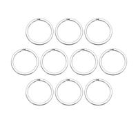 QUARKZMAN Anneaux Porte risées 2mm Épais 35mm OD 10Pcs Anneau de Jonction Ouvert en Acier Inoxydable 304, Solide et Plat, pour Porte-Clés et Clés de Voiture