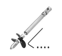 QUARKZMAN Arbre De Transmission avec Helice Et Joint Universel pour RC Boat Kit D'Assemblage, Arbre L100mm, Manchon L25mm, Helice D36mm Trois, pour Arbre Moteur 4 mm