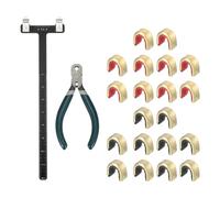 QUARKZMAN Archery Bow Square T-Shape Ruler Tool Nocking Points Pliers Set 33x9mm Turning Bow Strings Knock Kit Recurve Compound Bowstring Archery Accessories (Black)