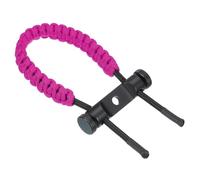 QUARKZMAN Archery Bow Wrist Sling 15.75 inch 550 Paracord Strap Compound Bow Stabilizer & Hand Loop Carrier Bow Stabilizer pour Bow Hunting Shooting Rose Red 1 Count