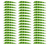 QUARKZMAN Arrow Vanes Arrow Fletching 4" Water Drop Shape Turkey Feathers pour Hunting DIY Shooting(Fluorescent Green, Pack of 50)