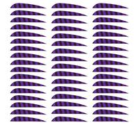 QUARKZMAN Arrow Vanes Arrow Fletching 4" Water Drop Shape Turkey Feathers pour Hunting DIY Shooting(Purple, Pack of 50)