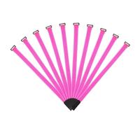 QUARKZMAN Attache-Câble à Crochet et Boucle 23,6 x 0,9 Pouces Réutilisable avec Boucle Réglable Sangle Filaire Polyvalente pour la Gestion des Cordons Rose, Lot de 10