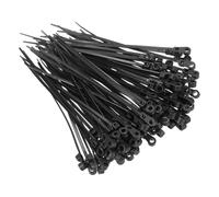QUARKZMAN Attache Cable Serre Cable 200PCS Attaches Rapides Noires Avec Trous De Vis 4 Inch Tête De Montage En Nylon Attaches Rapides Fil 17 lbs Pour Maison Jardin Intérieur Extérieur