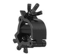 QUARKZMAN Attache de Poutre Légère, Pince en Alliage d'Aluminium pour Tuyau d'Éclairage de Scène de 24-26mm de Diamètre, Charge Maximale de 4,54 kg, Couleur Noire, 1 Pièce