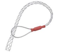 QUARKZMAN Attache de Traction de Câble pour Câble de 7-12mm, Tire-Chaussette en Maille Métallique de 34cm, Grip en Acier Galvanisé à Tête Unique, Couverture en Filet Lisse, 1 Pièce (Argent)