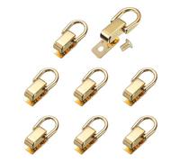 QUARKZMAN Attaches à Boule Métalliques Rivets Anneau D, 8 Pcs Boutons à Tête de Poteau Boule 360 Rotatif Rivets Avec 2 Vis pour Connexeur de Chaîne Sac DIY Artisanat Cuir (Or)