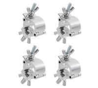 QUARKZMAN Attaches de Poutre Légère, Pince en Alliage d'Aluminium pour Tuyau d'Éclairage de Scène Avec Un Diamètre Extérieur de 18-21mm, Charge Maximale de 15 Lb, 4 Pièces