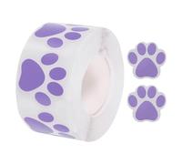 QUARKZMAN Autocollants Adhésifs Violets 500Pcs Empreintes de Pattes 1,5 Pouces Autocollants de Pattes de Chien pour Enfants Enseignants Adaptés aux Loisirs Créatifs et aux Fêtes